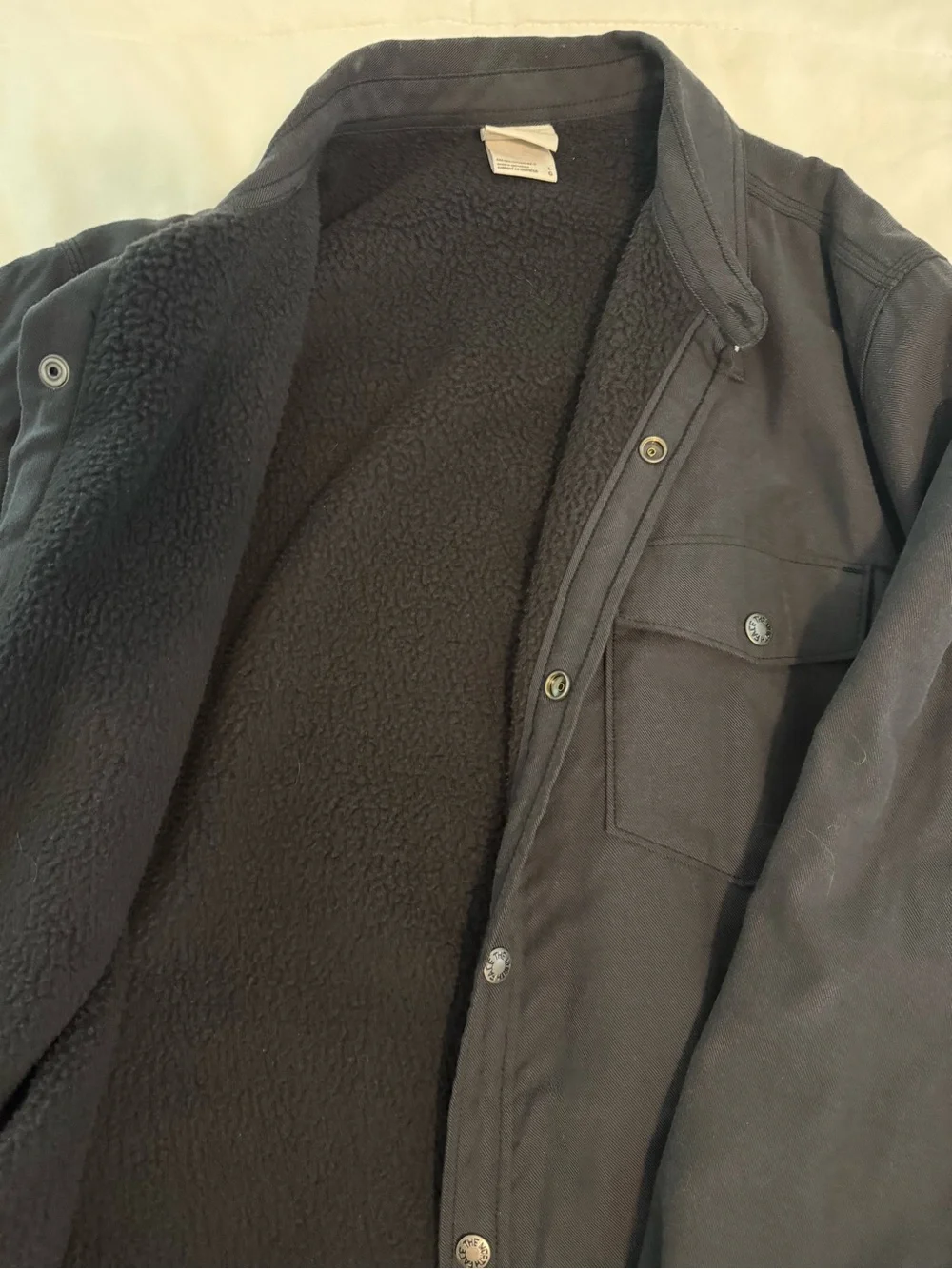 The North Face Black Sherpa-Lined Shirt Jacket